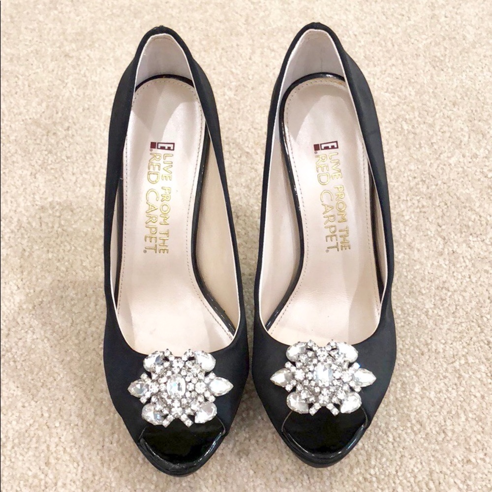 E Live From The Red Carpet Peep Toe Heels Size 8.5